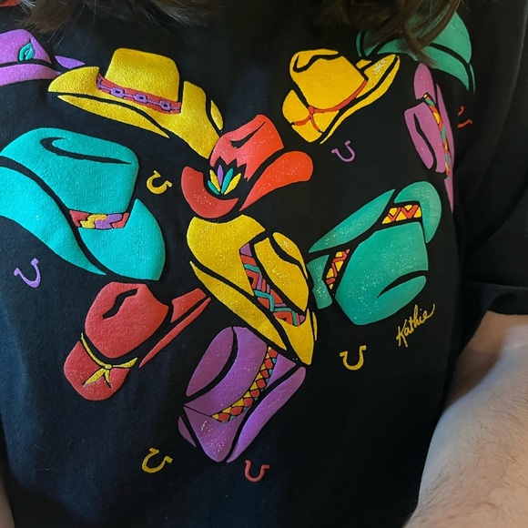 Fruit of the Loom Tops - Cowboy Hat T Shirt Dress/top